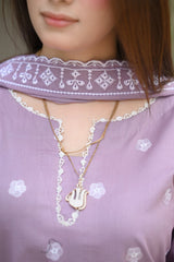 Lawn-3PC Embroidered Shirt with Chiffon Embroidered Dupatta-5136