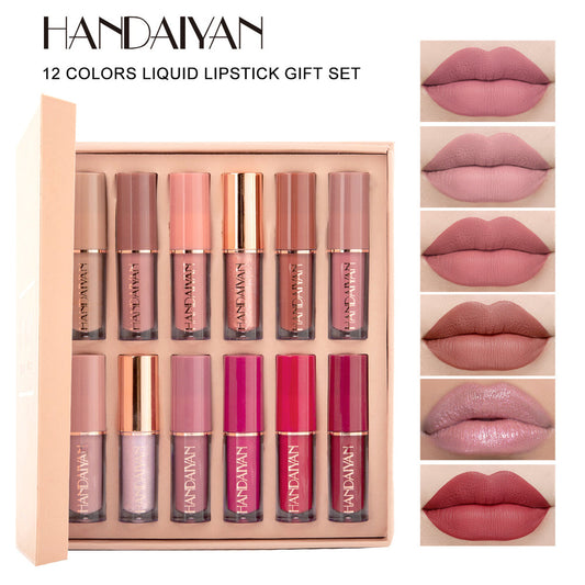 12-Piece Matte Liquid Lipstick & High-Shine Gloss Set – Soft &Smooth Everyday